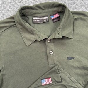 GORUCK The American Polo Shirt Medium Olive Green Built in USA Men's